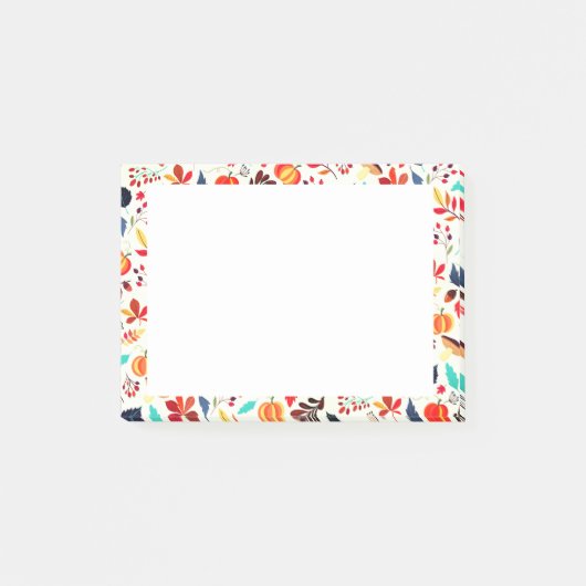 Autumn Pattern Post it Notes Post-it Klebezettel (Vorderseite)