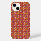 Autumn Pattern Red Orange iPhone Case (Rückseite)