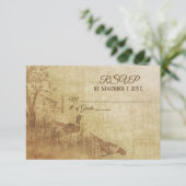Autumn Pheasant Wedding RSVP (Stehend Vorderseite)