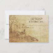 Autumn Pheasant Wedding RSVP Karte (Vorderseite)