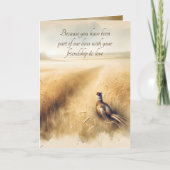 Autumn Pheasant Wedding Vow Erneuerung Einladung (Vorderseite)