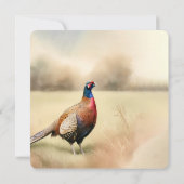 Autumn Pheasant Wedding Vow Erneuerung Einladung (Rückseite)