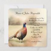 Autumn Pheasant Wedding Vow Erneuerung Einladung (Vorderseite)