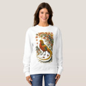 【Autumn Phoenix Bird Long Sleeve T-Shirt】 Sweatshirt (Vorne ganz)