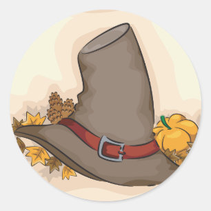 Autumn Pilgrim Hat Stickers