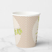 Autumn Plaid Teddy Bear Pumpkin Leaves Pappbecher (Rechts)