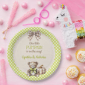 Autumn Plaid Teddy Bear Pumpkin Pappteller (Party)