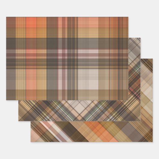 Autumn Plaid Trio Geschenkpapier Set (Set)