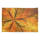Autumn Plant, Modern Abstract Fractal Art Leaf Kissenbezug (Rückseite)