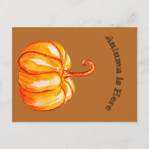 Autumn Postcard mit Pumpkin Postkarte