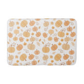 Autumn Pumpkin and Leaf Pastel Pattern Badematte (Vorderseite)