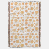 Autumn Pumpkin and Leaf Pastel Pattern Decke (Vorderseite Vertikal)