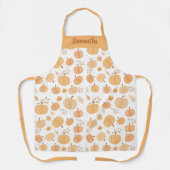 Autumn Pumpkin and Leaf Pastel Pattern Schürze (Vorderseite)
