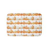 Autumn Pumpkin: Aquarellfarben Illustration Patter Badematte (Vorderseite)