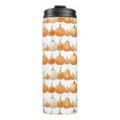 Autumn Pumpkin: Aquarellfarben Illustration Patter Thermosbecher (Vorderseite)