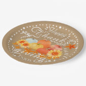 Autumn Pumpkin Ash Pappteller (Schrägansicht)