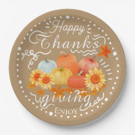 Autumn Pumpkin Ash Pappteller