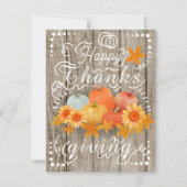 Autumn Pumpkin Ash Pine Feiertagskarte (Vorderseite)