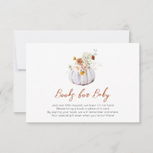 Autumn Pumpkin Baby Shooting Books for Baby Card Dankeskarte