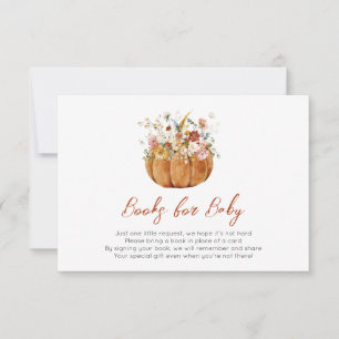 Autumn Pumpkin Baby Shooting Books for Baby Card Dankeskarte