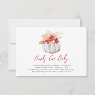 Autumn Pumpkin Baby Shooting Books for Baby Card Dankeskarte