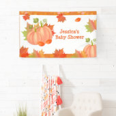 Autumn Pumpkin Baby Showbanner Banner (Insitu)