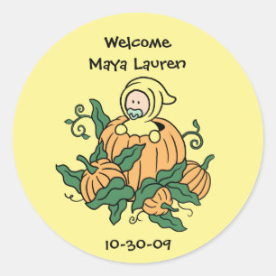 Autumn Pumpkin Baby Sticker - Babydusche