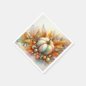 Autumn Pumpkin Baubles Table Serviette (Ecke)