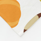 Autumn Pumpkin Berries Chestnut Pattern Fleecedecke (Ecke)