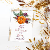 Autumn Pumpkin & Berries "Gather and Give Danke" Einladung
