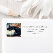 Autumn Pumpkin Black Cat Rücksendeadresse (Insitu)