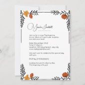 Autumn Pumpkin Blätter Frame Erntedank Einladung (Vorderseite)