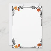 Autumn Pumpkin Blätter Frame Erntedank Einladung (Rückseite)