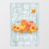 Autumn Pumpkin Blue Pine Fensteraufkleber (Blatt)