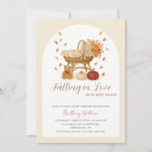 Autumn Pumpkin Boho Baby Shower Einladung (Vorderseite)