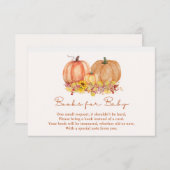 Autumn Pumpkin Books for Baby Card – Boho Fall Dankeskarte (Vorne/Hinten)