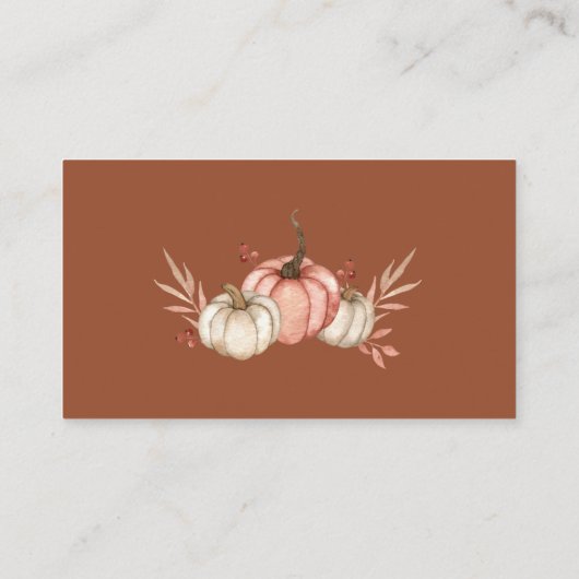 Autumn Pumpkin Books for Baby Enclosure Card Begleitkarte (Rückseite)