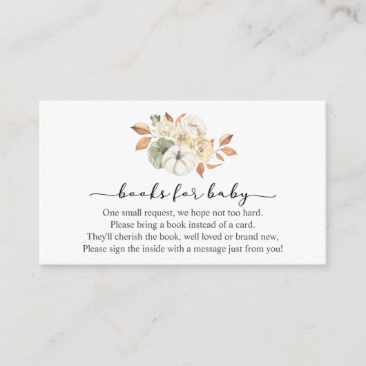 Autumn Pumpkin Books for Baby insert card (Vorderseite)