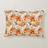 Autumn Pumpkin Bouquet Design Dekokissen (Rückseite)