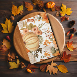 Autumn Pumpkin Bouquet Design Geschirrtuch