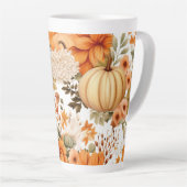 Autumn Pumpkin Bouquet Design Milchtasse (Rechte Ecke)