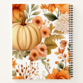 Autumn Pumpkin Bouquet Design Notizblock (Rückseite)