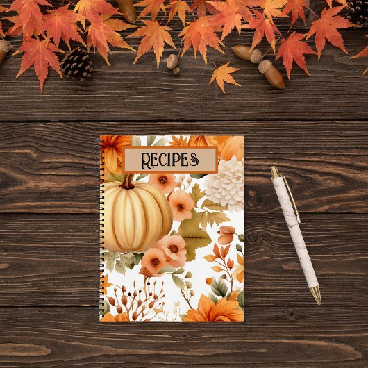 Autumn Pumpkin Bouquet Design Notizblock
