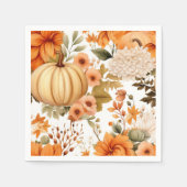 Autumn Pumpkin Bouquet Design Serviette (Vorderseite)