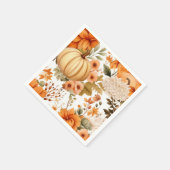 Autumn Pumpkin Bouquet Design Serviette (Ecke)
