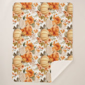 Autumn Pumpkin Bouquet Design Sherpadecke (Vorderseite)