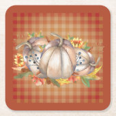 Autumn Pumpkin Bouquet Rechteckiger Pappuntersetzer (Vorderseite)