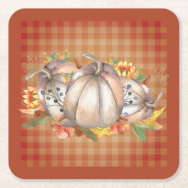 Autumn Pumpkin Bouquet Rechteckiger Pappuntersetzer