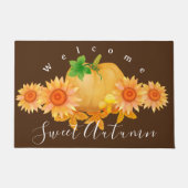 Autumn Pumpkin Brown Fußmatte (Vorderseite)