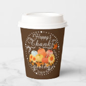 Autumn Pumpkin Brown Pappbecher (Vorderseite)